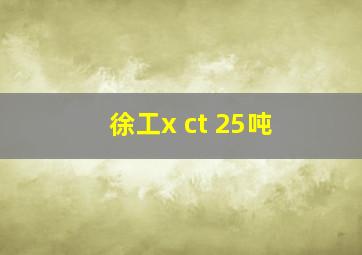 徐工x ct 25吨